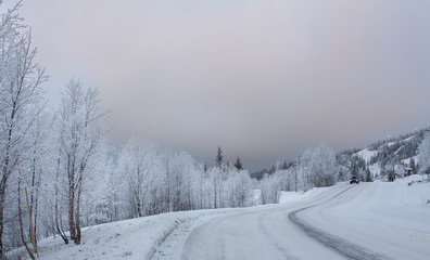 Obraz premium winter roads
