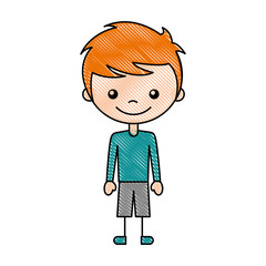 cute boy character icon vector illustration design