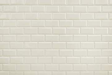 White tile brick wall background texture