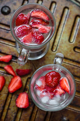Strawberry lemonade with fresh berries
