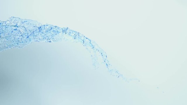 flow of liquid like water fly in air. Stream of water move in slow motion. ver9