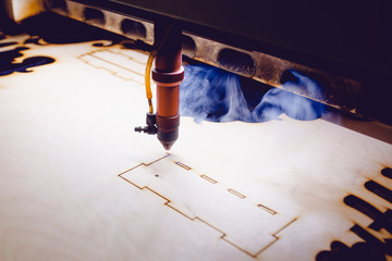 The concept of interior design, wood products, wedding decor.