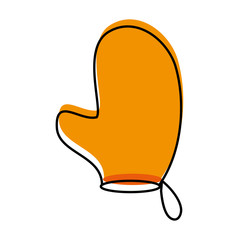 kitchen glove isolated icon vector illustration design