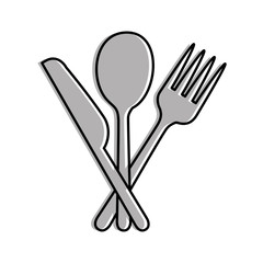 set kitchen cutlery icon vector illustration design