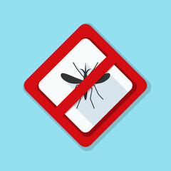 Mosquito Free Stop sign