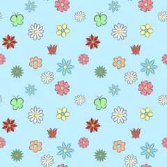 Fototapeta premium Seamless pattern flower