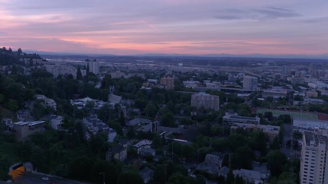 Aerial Oregon Portland June 2017 Night Dusk 4K Inspire 2 ProRes
