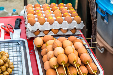 Eier auf einen Markt in Thailand