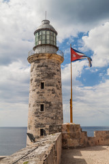 Lighthouse at the Morro castle in Havana, Cuba