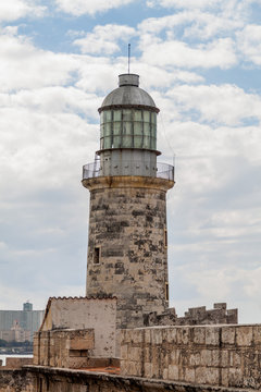 Lighthouse at Morro castle in Havana, Cuba
