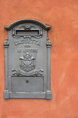 BERGAMO, LOMBARDY/ITALY - JUNE 25 : Decorative Post Box in Bergamo on June 25, 2017