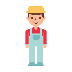 farmer character isolated icon vector illustration design