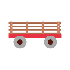 farm carriage isolated icon vector illustration design