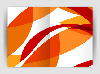 Fototapeta premium Wave design business brochure or annual report cover