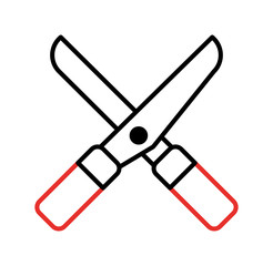 Garden scissors isolated icon vector illustration design