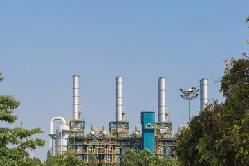 Obraz premium Gas turbine power plant