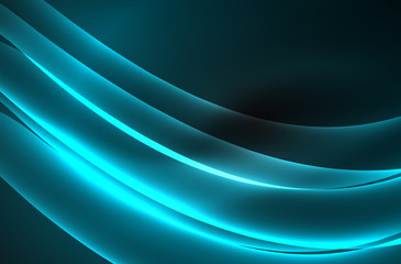 Obraz premium Vector glowing wave, smoke