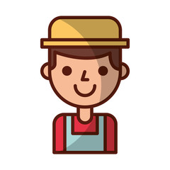 farmer character isolated icon vector illustration design