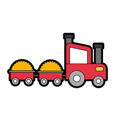 tractor farm with straw wagons vector illustration design