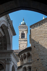 Fototapeta na wymiar BERGAMO, LOMBARDY/ITALY - JUNE 26 : Basilica di Santa Maria Maggiore in Bergamo on June 26, 2017