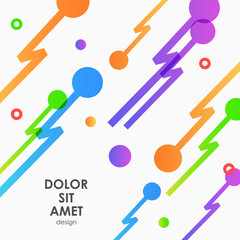 Abstract background with zip line and dots