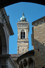 Fototapeta na wymiar BERGAMO, LOMBARDY/ITALY - JUNE 26 : Basilica di Santa Maria Maggiore in Bergamo on June 26, 2017
