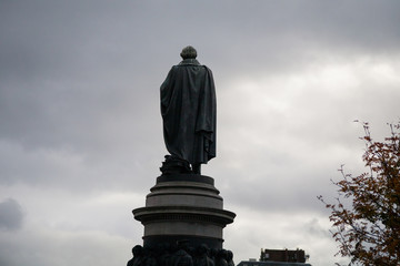 The Daniel O 'Connell monument on O'Connell Street, Dublin, Ireland