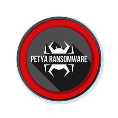 Petya Ransmoware hazard sign illustration
