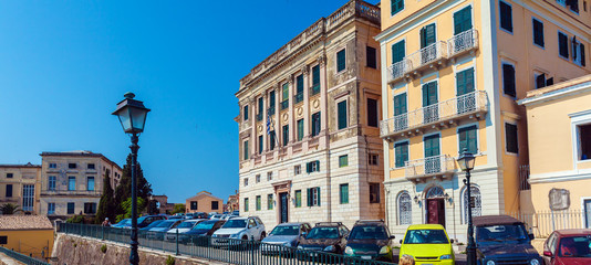 Typical buildings in old city, Corfu