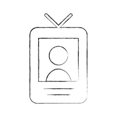 locator person signal icon vector illustration design fuzzy 