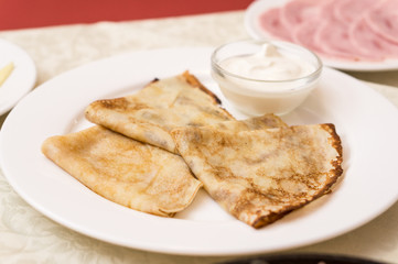 Breakfast Russian pancakes