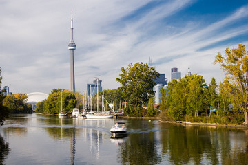 CN Tower view from Toronto Islands