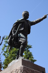 Statue of Duke Vuk (Vojin Popovic) in Belgrade, Serbia.