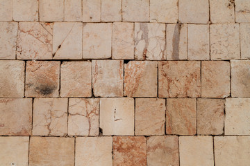 Detail of the wall of the Palacio del Gobernador (Governor's Palace) building in the ruins of the...