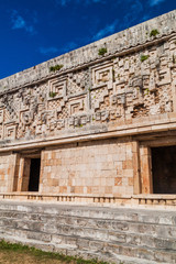 Palacio del Gobernador (Governor's Palace) building in the ruins of the ancient Mayan city Uxmal,...