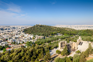 Obraz premium Aerial view of Athens from Acropolis, Athens, Greece 