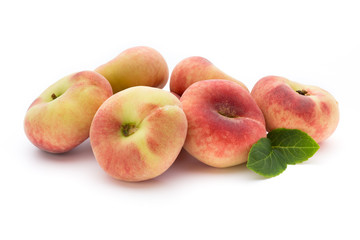 Peach. Fruit with isolated on white background.