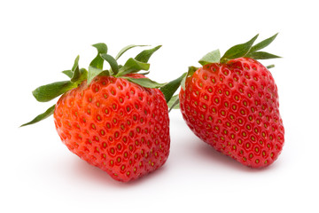 Strawberry isolated on white background. Fresh berry.