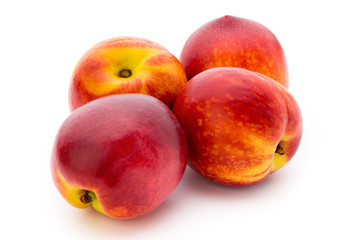 Peach. Fruit with isolated on white background.