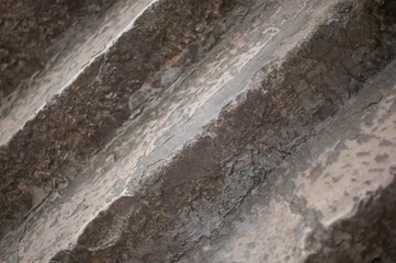 Stone stairs in the old town. Closeup