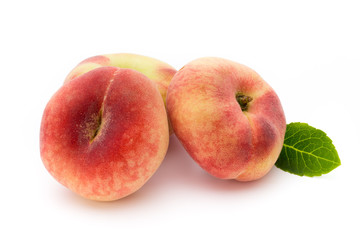 Peach. Fruit with isolated on white background.