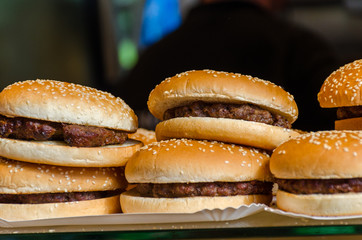 Tasty beef burgers