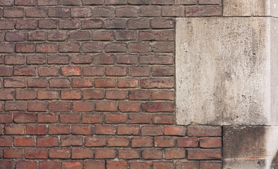 Old vintage wall with brown brick,