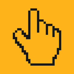 Hand cursor Icon Flat vector illustration
