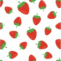 Fototapeta na wymiar summer strawberry pattern