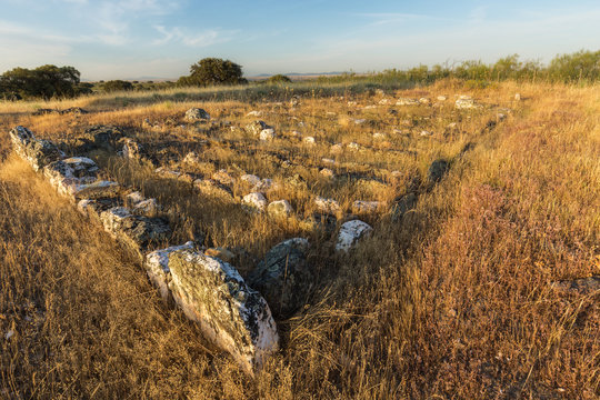 Ancient Roman villa of Los Terminos in Monroy. Extremadura. Spain.