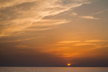 Naklejka na ściany i meble sunset on the coast