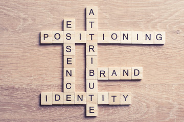 Conceptual business keywords on table with elements of game maki