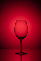 Empty glass on the red light