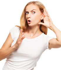 Overhears  woman